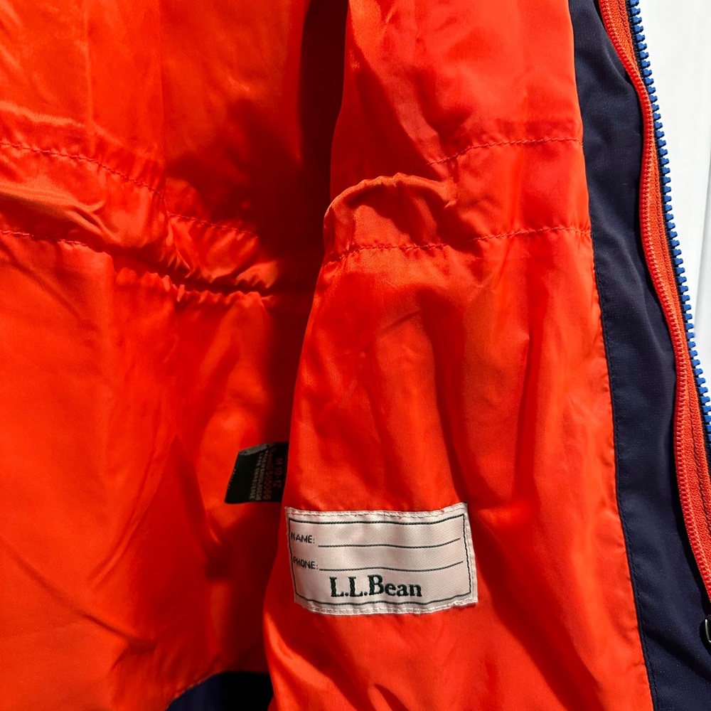 L.L Bean Blue & Orange Hooded Jacket - Picture 7 of 16